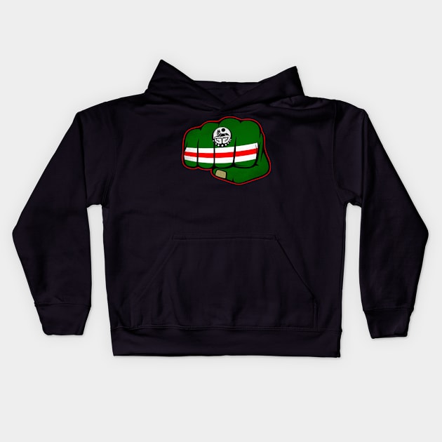 Chechen Fist, Chechnya Fighter, Chechnya Kids Hoodie by Jakavonis